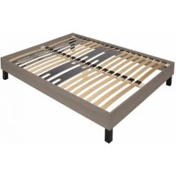 ALTOBUY FACILKIT - Sommier Démontable 140x190cm Aspect Naturel - Marron Clair