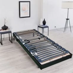 BELLECOUR LITERIE | Sommier électrique FLEX 80x200 Cm | Lattes - Noir