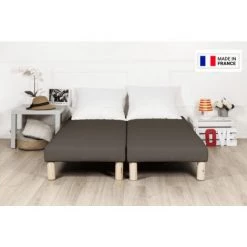BYSOMMIFLEX Sommier Tapissier 180x200cm (90x200x2) Marron