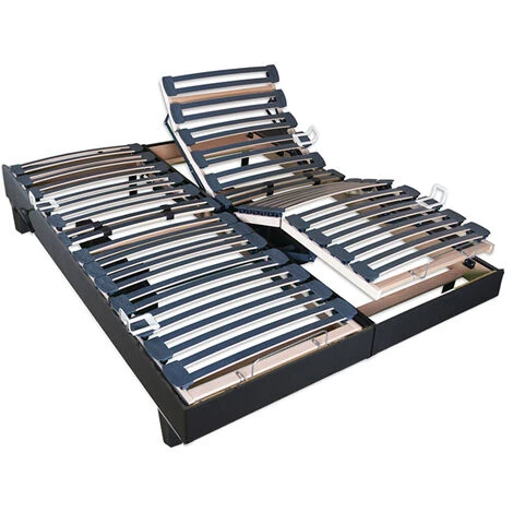 BELLECOUR LITERIE | Jeu De 2 Sommiers électriques FLEX 180x200 Cm | Lattes - Noir 4 BELLECOUR LITERIE | Jeu De 2 Sommiers électriques FLEX 180x200 Cm | Lattes - Noir – Image 2