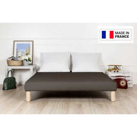 BYSOMMIFLEX Sommier Tapissier 130x200cm Marron Fabrique En France Avec Pieds 3 BYSOMMIFLEX Sommier Tapissier 130x200cm Marron Fabrique En France Avec Pieds