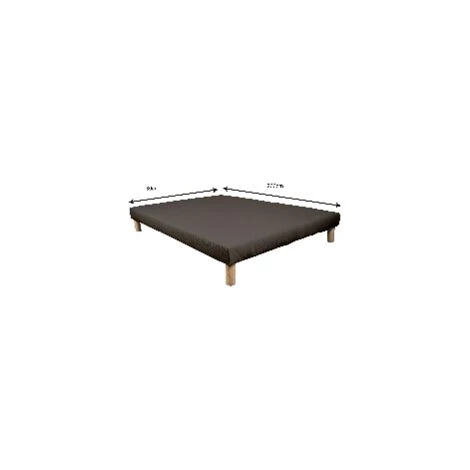 BYSOMMIFLEX Sommier Tapissier 130x200cm Marron Fabrique En France Avec Pieds 4 BYSOMMIFLEX Sommier Tapissier 130x200cm Marron Fabrique En France Avec Pieds – Image 2