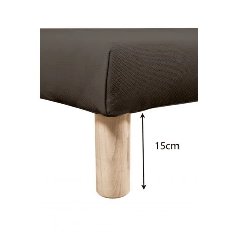 BYSOMMIFLEX Sommier Tapissier 130x200cm Marron Fabrique En France Avec Pieds 5 BYSOMMIFLEX Sommier Tapissier 130x200cm Marron Fabrique En France Avec Pieds – Image 3