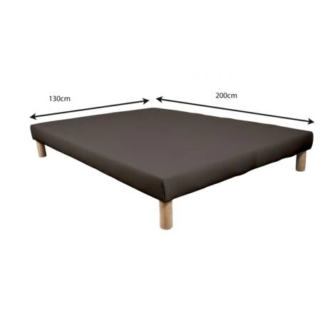 BYSOMMIFLEX Sommier Tapissier 130x200cm Noir Fabrique En France Avec Pieds 4 BYSOMMIFLEX Sommier Tapissier 130x200cm Noir Fabrique En France Avec Pieds – Image 2
