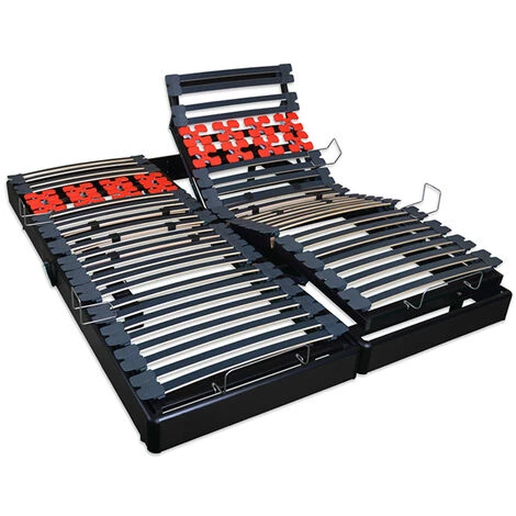 BELLECOUR LITERIE | Jeu De 2 Sommiers électriques BODYSOFT 140x190 Cm | Lattes & Plots - Noir 4 BELLECOUR LITERIE | Jeu De 2 Sommiers électriques BODYSOFT 140x190 Cm | Lattes & Plots - Noir – Image 2