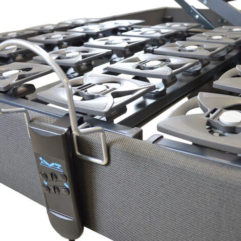 BELLECOUR LITERIE | Jeu De 2 Sommiers électriques MONDOR 160x200 Cm | Plots - Gris 6 BELLECOUR LITERIE | Jeu De 2 Sommiers électriques MONDOR 160x200 Cm | Plots - Gris – Image 4