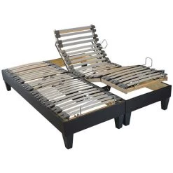 BELLECOUR LITERIE | Jeu De 2 Sommiers électriques AMIRAL 140x190 Cm | Lattes - Gris 7 BELLECOUR LITERIE | Jeu De 2 Sommiers électriques AMIRAL 140x190 Cm | Lattes - Gris -Sommier Soldes 28263530 2