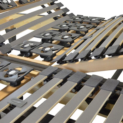 BELLECOUR LITERIE | Jeu De 2 Sommiers électriques ROCHEREAU 140x190 Cm | Lattes & Plots - Gris 7 BELLECOUR LITERIE | Jeu De 2 Sommiers électriques ROCHEREAU 140x190 Cm | Lattes & Plots - Gris – Image 5