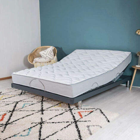 EBAC LITERIE Ensemble Relaxation S50 + Matelas Latex Storm - 3 Zones - 120x190 - Gris - Gris/Taupe/Anthracite 4 EBAC LITERIE Ensemble Relaxation S50 + Matelas Latex Storm - 3 Zones - 120x190 - Gris - Gris/Taupe/Anthracite – Image 2