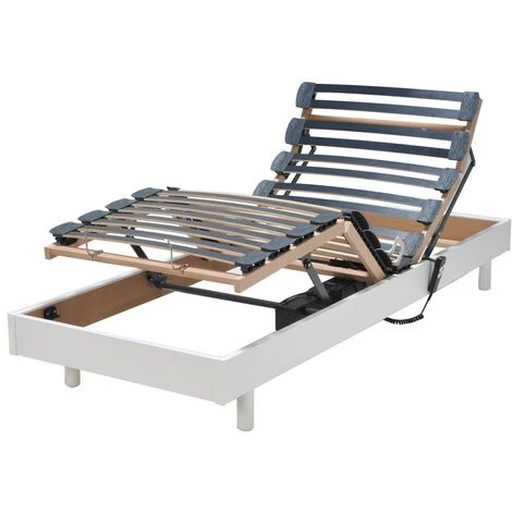 LE QUAI DES AFFAIRES Sommier Relaxation électrique FLEXPUR 80x200 / Blanc/ 200x78x33 4 LE QUAI DES AFFAIRES Sommier Relaxation électrique FLEXPUR 80x200 / Blanc/ 200x78x33 – Image 2