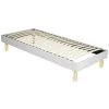 PROVENCE LITERIE Adrien - Solide Et Confortable Sommier Tapissier + Pieds En 18 Cm - 70x190 - 13 Lattes - Montage Rapide Et Facile - Epaisseur Du Metal +/- 1,2 Mm -Sommier Soldes 29295727 1