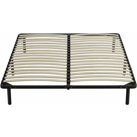 ALTOBUY ALTOMAX - Sommier Démontable 18 Lattes 160x200cm + 8 Pieds - Noir 4 ALTOBUY ALTOMAX - Sommier Démontable 18 Lattes 160x200cm + 8 Pieds - Noir – Image 2