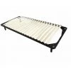 KOSMI - Sommier à Lattes 90x190 Cm Sur Pieds Pour Lit 1 Place, 4 Pieds, 20 Lattes En Bois Multiplis, Sommier En Kit à Monter - Noir -Sommier Soldes 29602024 1