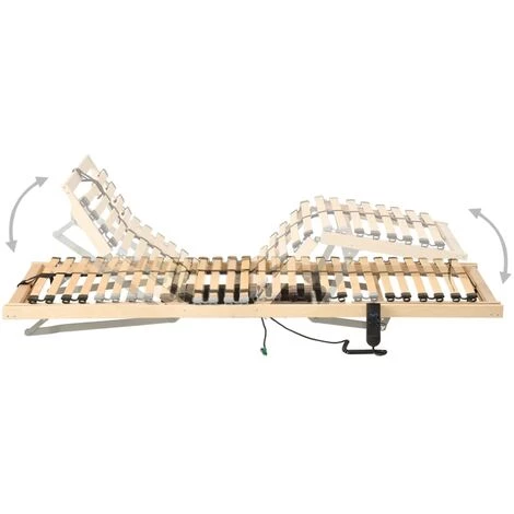 TRUE DEAL Sommier à Lattes électrique Avec 28 Lattes 7 Zones 80x200 Cm 4 TRUE DEAL Sommier à Lattes électrique Avec 28 Lattes 7 Zones 80x200 Cm – Image 2