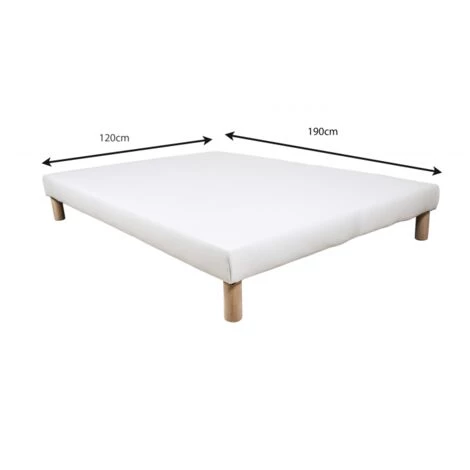 BYSOMMIFLEX Sommier Tapissier 120x190cm Fabrique En France Pieds 4 BYSOMMIFLEX Sommier Tapissier 120x190cm Fabrique En France Pieds – Image 2