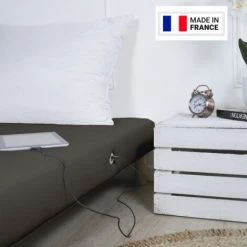 BYSOMMIFLEX Sommier Tapissier Marron 140x200cm Ave Port Usb