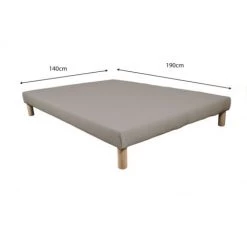 BYSOMMIFLEX Sommier Tapissier 140x190cm Gris Fabrique En France -Sommier Soldes 31557877 2