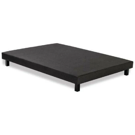 Sommier Tapissier A Lattes 160 X 200 - Bois Massif Gris Anthracite + Pieds - DEKO DREAM Rakenne 4 Sommier Tapissier A Lattes 160 X 200 - Bois Massif Gris Anthracite + Pieds - DEKO DREAM Rakenne – Image 2