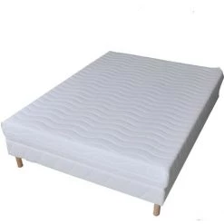LE QUAI DES AFFAIRES Sommier Tapissier OLYMPE 140x190cm / Blanc/ 189x139x30 Cm -Sommier Soldes 32169573 3