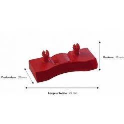 EBAC LITERIE Lot De 1 Embout Rouge Pour Lattes De 68 X 8 Mm - Rouge -Sommier Soldes 33299932 2
