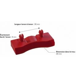EBAC LITERIE Lot De 1 Embout Rouge Pour Lattes De 68 X 8 Mm - Rouge -Sommier Soldes 33299932 3