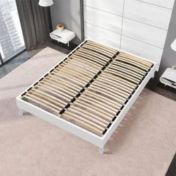 MAISON AUBERTIN Sommier à Lattes En KIT- Bois - Couleur Blanche 140x200 CM