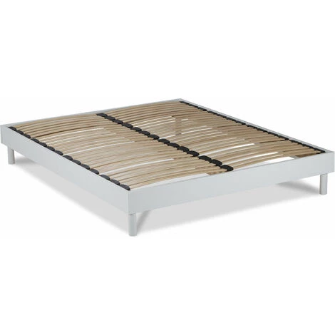 MAISON AUBERTIN Sommier à Lattes En KIT- Bois - Couleur Blanche 140x200 CM 4 MAISON AUBERTIN Sommier à Lattes En KIT- Bois - Couleur Blanche 140x200 CM – Image 2