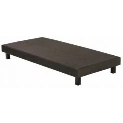 Sommier Tapissier A Lattes 90 X 200 - Bois Massif Gris Anthracite + Pieds - FINLANDEK Rakenne - Noir -Sommier Soldes 34879081 2