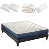 BELLECOUR LITERIE | Pack Prêt à Dormir QUINCONCES 140x200 Cm | Matelas Mémoire De Forme + Sommier + Accessoires - Blanc 2 BELLECOUR LITERIE | Pack Prêt à Dormir QUINCONCES 140x200 Cm | Matelas Mémoire De Forme + Sommier + Accessoires - Blanc -Sommier Soldes 36143649 1