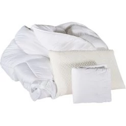 BELLECOUR LITERIE | Pack Prêt à Dormir LEMAN 90x200 Cm | Matelas Mousse Hypersoft + Sommier + Accessoires - Blanc -Sommier Soldes 36686507 4