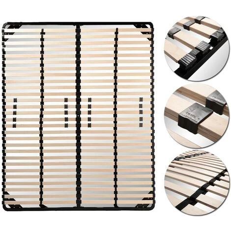 PAOLO COLLANER Sommier à Lattes Multiplis Résistant Fermeté Réglable 160X200 Cm 4 PAOLO COLLANER Sommier à Lattes Multiplis Résistant Fermeté Réglable 160X200 Cm – Image 2