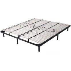 PAOLO COLLANER Sommier Résistant à Lattes Réglables + Pieds Inclus 180X200 Cm