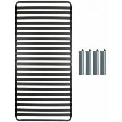 ALTOBUY TITANIUM 22 - Pack Sommier 22 Lattes 90x190cm + 4 Pieds - Gris Anthracite