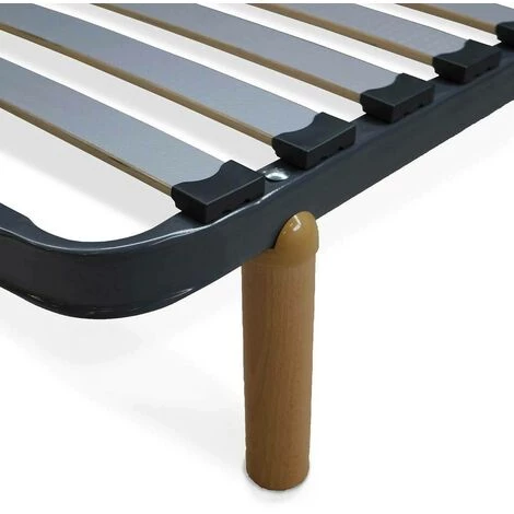 AKITEN RETAIL Cadre A Lattes Avec Pieds Mira 90x190 Cm 4 AKITEN RETAIL Cadre A Lattes Avec Pieds Mira 90x190 Cm – Image 2