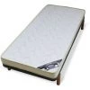 AKITEN RETAIL Pack Sommier Mira 20 Lattes + Jeu 4 Pieds Bois Avec Matelas Gris 90x190 Cm