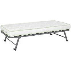 AKITEN RETAIL Pack Sommier Gigogne Avec Matelas Strata 80x200 Cm