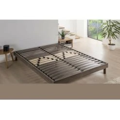 DEKO DREAM Sommier En Kit 140x190 - Décor Chene Et Gris -Sommier Soldes 40403711 2