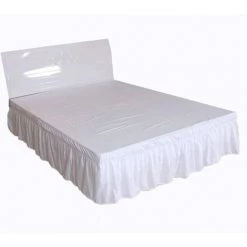 BETTERLIFE BETTE Cache Sommier Jupes Lit, Draps élastiques, Couvre-Lits, Hotel, Couvre-Lits Non Surface Clamshell, Protecteurs De Lit Ménagers, De Literie, Lit Jupes 1 (Color : White, Size : 190.5x137x41cm) -Sommier Soldes 41557459 5