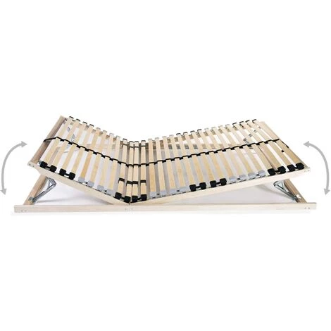 HAPPYSHOPPING Sommiers A Lattes 2 Pcs Avec 28 Lattes 7 Zones 70x200 Cm 4 HAPPYSHOPPING Sommiers A Lattes 2 Pcs Avec 28 Lattes 7 Zones 70x200 Cm – Image 2