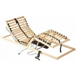 HAPPYSHOPPING Sommier A Lattes Electrique Avec 28 Lattes 7 Zones 80x200 Cm