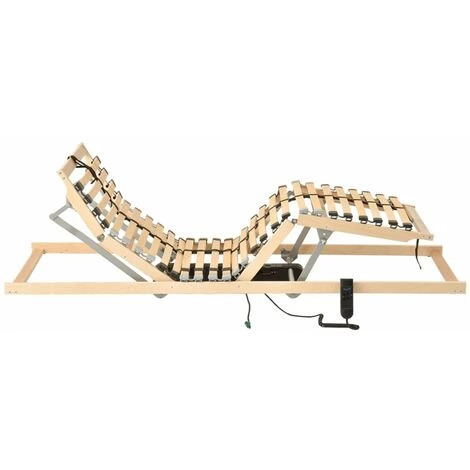 HAPPYSHOPPING Sommier A Lattes Electrique Avec 28 Lattes 7 Zones 100x200 Cm 5 HAPPYSHOPPING Sommier A Lattes Electrique Avec 28 Lattes 7 Zones 100x200 Cm – Image 3