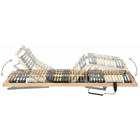 HAPPYSHOPPING Sommier A Lattes Electrique Avec 42 Lattes 7 Zones 90x200 Cm 4 HAPPYSHOPPING Sommier A Lattes Electrique Avec 42 Lattes 7 Zones 90x200 Cm – Image 2