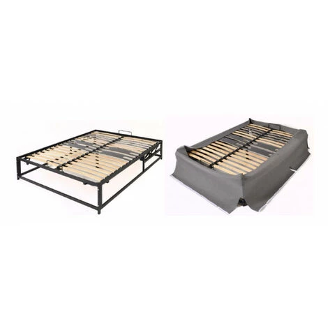 Sommier Essenzia COFFRE TISSU GRIS 160x200 - Gris 5 Sommier Essenzia COFFRE TISSU GRIS 160x200 - Gris – Image 3