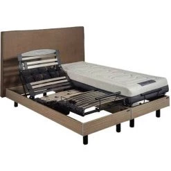 Sommier Electrique Essenzia VANUATU 2 2x70x190 Blanc - Blanc
