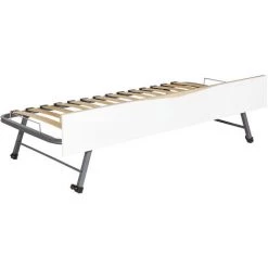 AKITEN RETAIL Sommier Gigogne Avec Façade Nais Blanc 90x190 Cm - Blanc