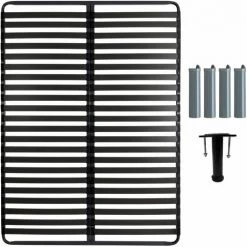 ALTOBUY TITANIUM 22 - Pack Sommier 2x22 Lattes 160x200cm + 5 Pieds - Gris Anthracite