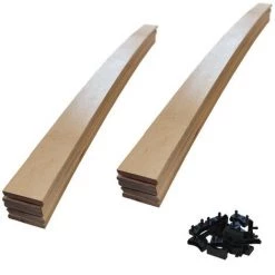 AOB DIFFUSION 10 Lattes + Embouts - 780x48x8 Mm - Lit 160 - Pour Sommier / Bz / Clic Clac - Bois Clair