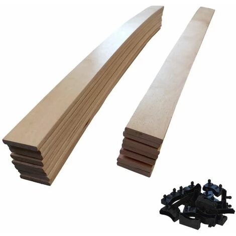 AOB DIFFUSION 15 Lattes + Embouts - 780x48x8 Mm - Lit 160 - Pour Sommier / Bz / Clic Clac - Bois Clair 3 AOB DIFFUSION 15 Lattes + Embouts - 780x48x8 Mm - Lit 160 - Pour Sommier / Bz / Clic Clac - Bois Clair