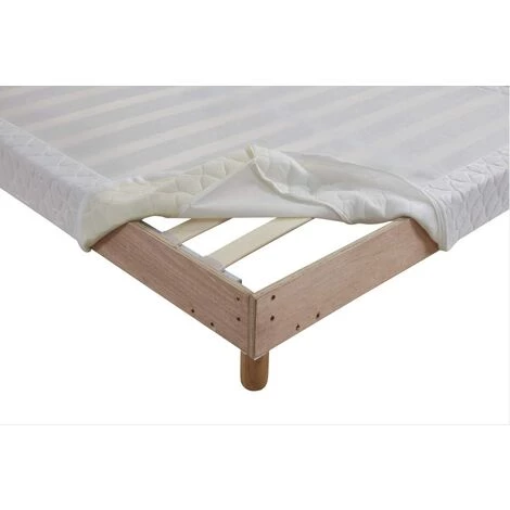 DEWINNER Sommier Tapissier Volige 140 X 190 , 4+2 Pieds 26 Lattes 4 DEWINNER Sommier Tapissier Volige 140 X 190 , 4+2 Pieds 26 Lattes – Image 2