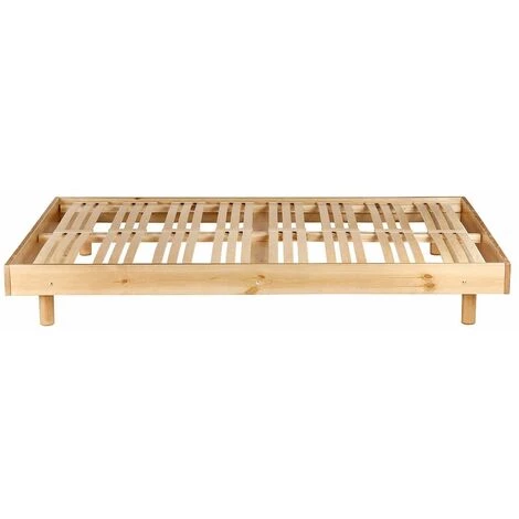 CDA Cadre De Lit Rustique 140 X 190 Cm En Pin Massif Avoriaz 6 CDA Cadre De Lit Rustique 140 X 190 Cm En Pin Massif Avoriaz – Image 4